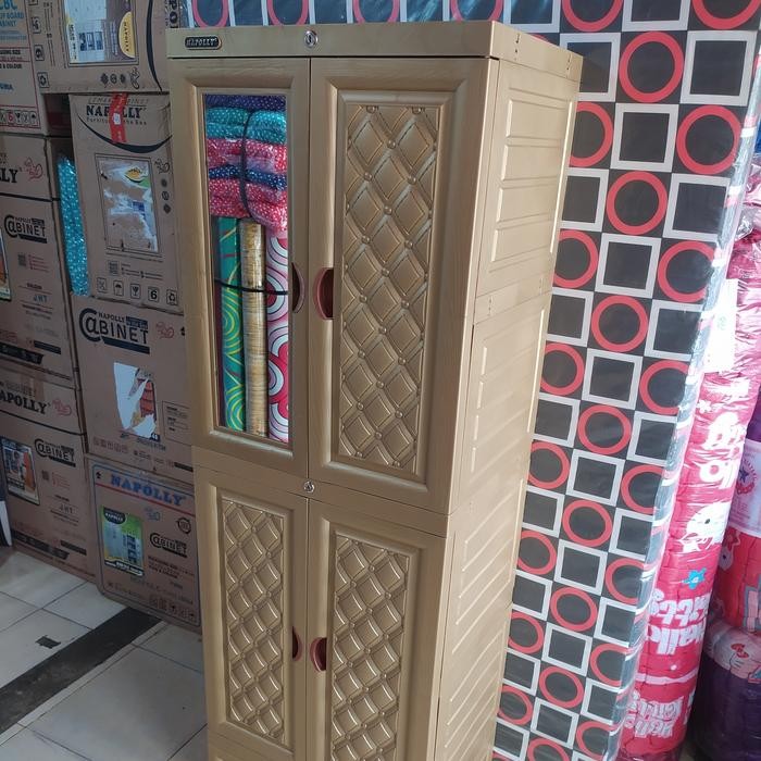 Napolly Lemari Plastik Mcab 44Dc Berli / Lemari Plastik Napolly Kaca
