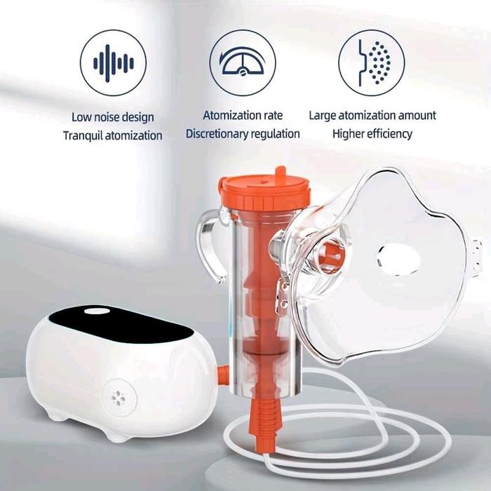 JTTOP" ALAT TERAPI PERNAPASAN ASMA BATUK PILEK ANAK DEWASA HANDHELD INHALER NEBULIZER ATOMIZER OBAT