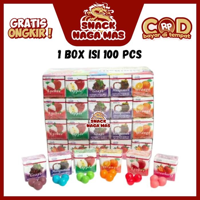 

PERMEN KARET MINI BALL BUBBLE GUM ANEKA RASA BUAH PERMEN KARET MINIBALL [1 BOX ISI 100 PCS]