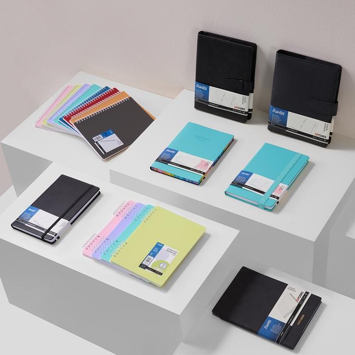 

Bantex Buku Catatan Agenda Tali Kertas Bergaris Grid Bahan PU Leather Ukuran A5 BR1002 Stationery