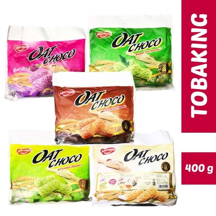 

NARAYA OAT CHOCO VANILLA PANDAN GREEN TEA SWEET POTATO 400GR HALAL