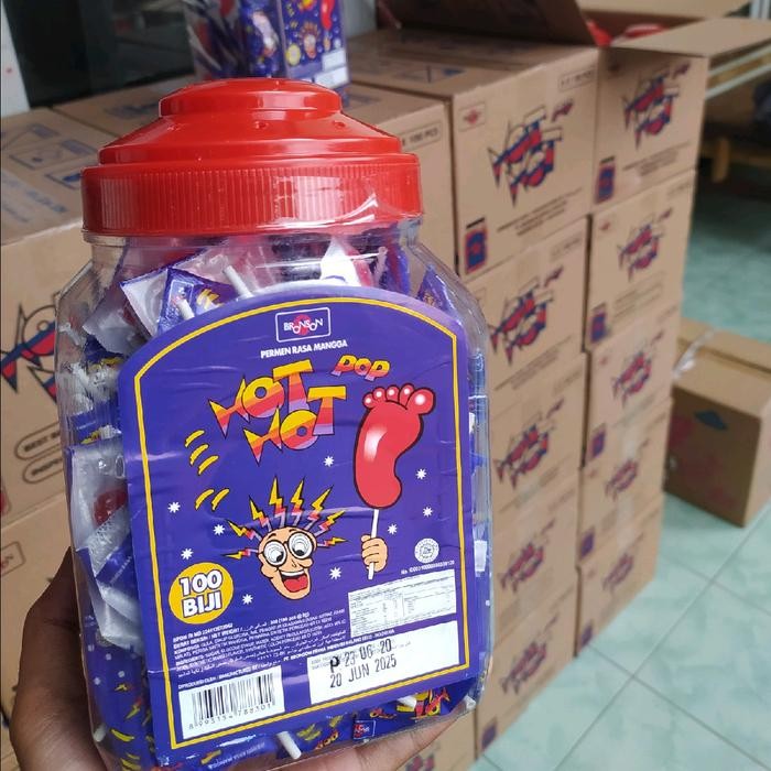 

PERMEN KAKI TOPLES @100PCS - HOT POP CANDY PERMEN KAKI 1 TOPLES BEBAS GULA CANDY FOOD CAMILAN MANIS