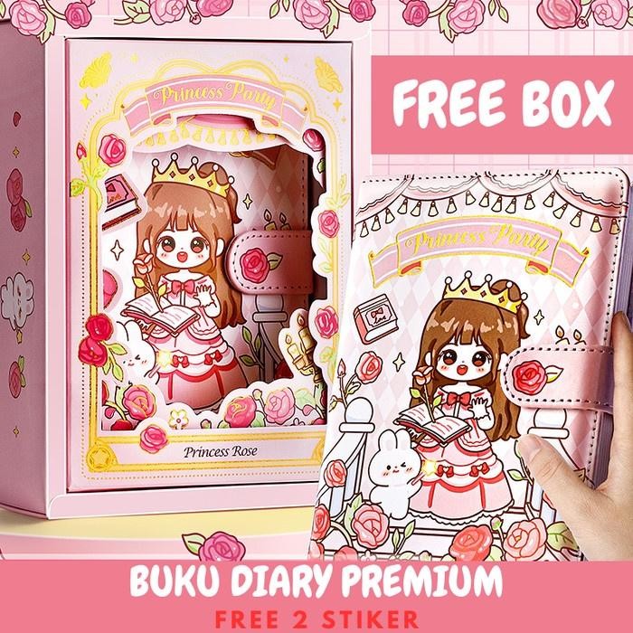 

Buku Diary Journal Agenda Notebook Planner magnetic Hard Cover ST0051 stationery Kertas Stiker