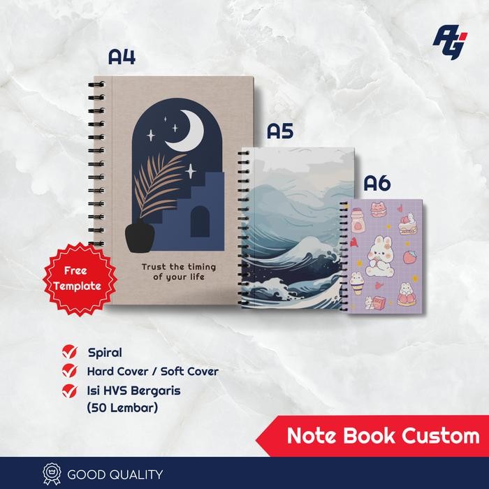 

Cetak Notebook Custom / Cetak Buku Agenda Custom SPIRAL/SOFTHARDCOVER