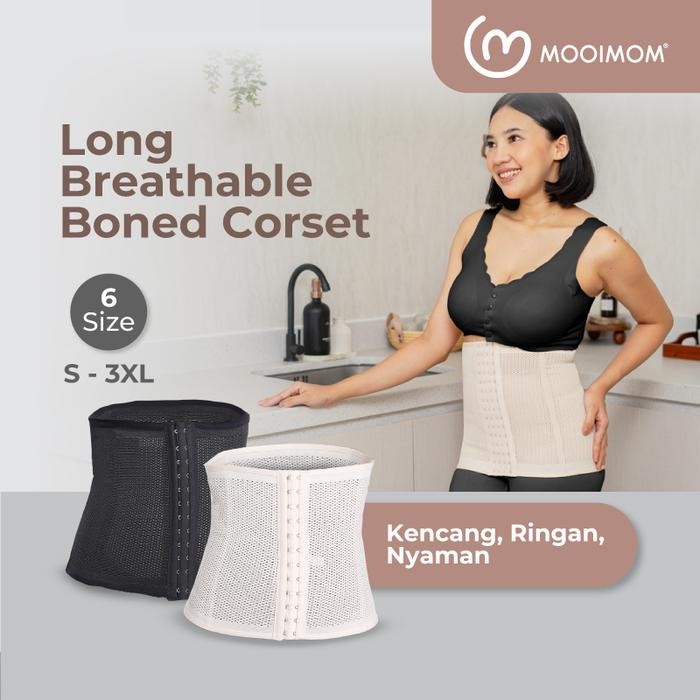 Korset Melahirkan MOOIMOM Long Breathable Boned Korset Pelangsing