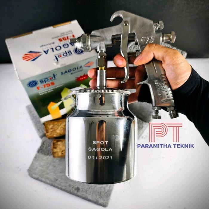 Terbaik Spraygun F75S Tabung Bawah / Spray Gun F75 S Alat Semprotan Cat 750 Ml High Pressure Sagola
