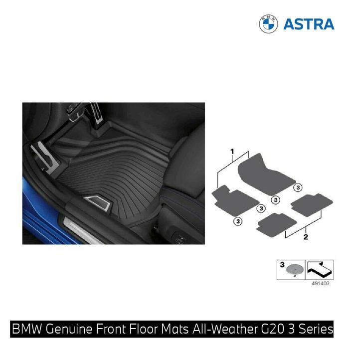 BMW Genuine Front Floor Mats All-Weather G20 3 Series