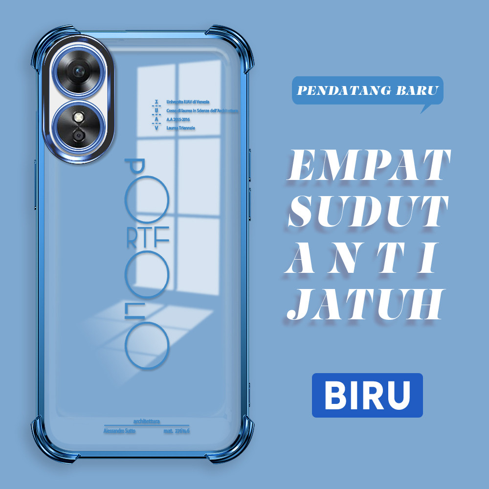 Softcase Transparan Mode Logo Casing For OPPO A17 A17K Case Phone Soft Cassing Kesing DLJ-S3-0334
