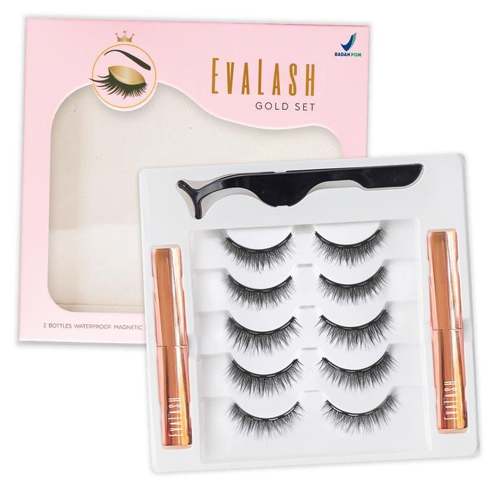 EVALASH NATURAL - BULUMATA EVA LASH MAGNETIC EYELASH 5 PASANG BULU MATA MAGNET EYELASHES