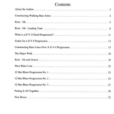 Buku Tablature Gitar - Walking Bass Solos - Free Audio Tracks