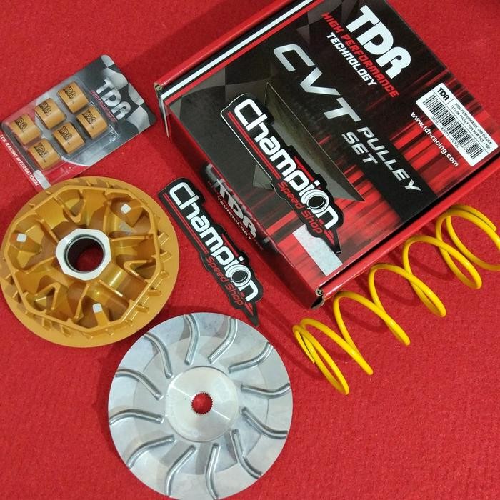 PAKET UPGRADE PULLEY CVT RUMAH ROLLER GOLDEN TEFLON TDR PCX 150 LOKAL