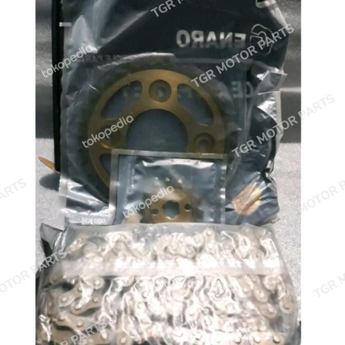 GIR GEAR SET PAKET SUPRA FIT NEW REVO OLD MERK GENARO RANTAI 428H KTL
