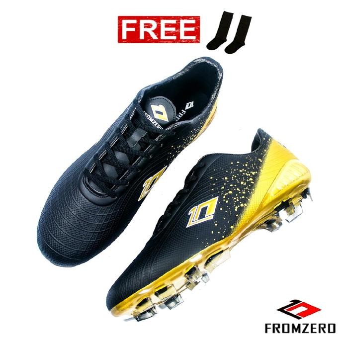 Lotto Sproty - Sepatu Bola Starkia Black Gold In Original