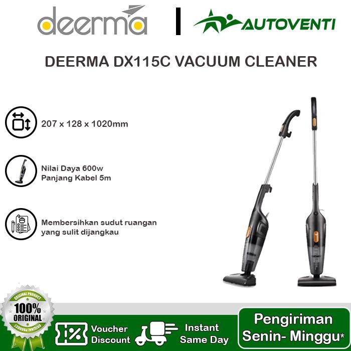 Deerma Dx115C Vacuum Cleaner 2In1 Penghisap Debu Lantai Rumah Kamar