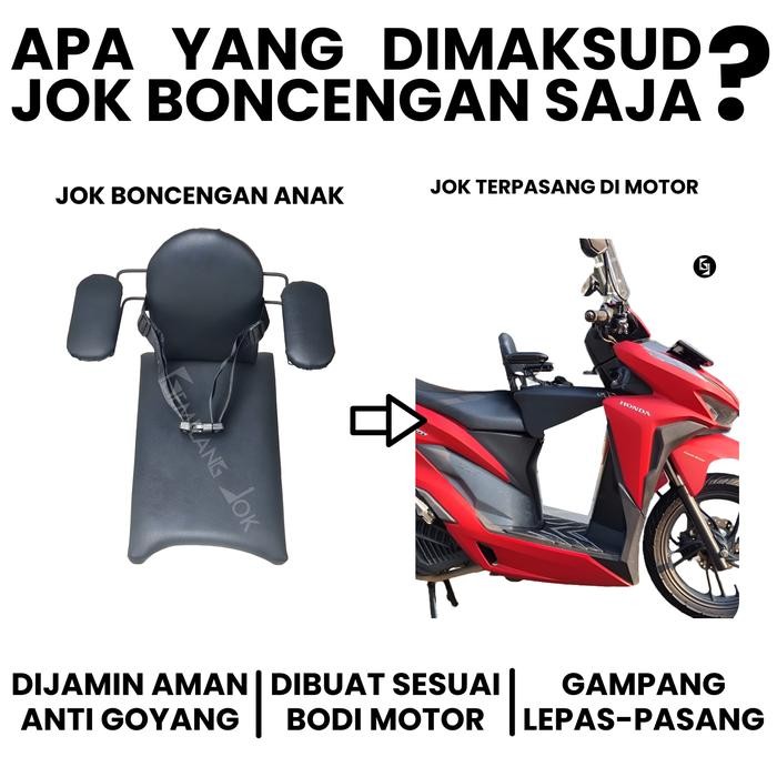 (TERLARIS) Kursi Jok Boncengan Anak Dudukan Portable Motor Matic HONDA Vario 150 - Dilengkapi Besi