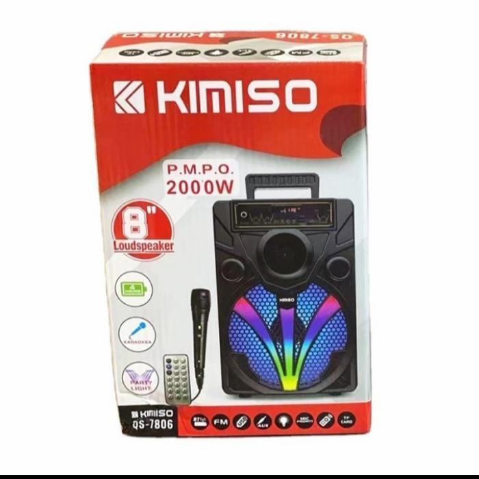 Speaker Bluetooth Kimiso Qs 7806 Karoke Free Mic + Remote - Speaker