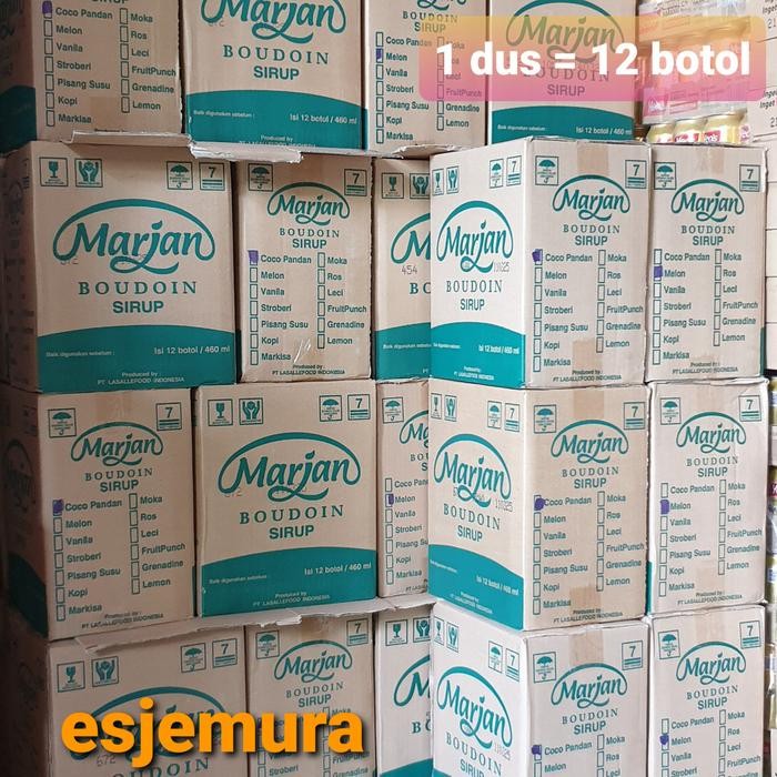

Sirup Marjan Cocopandan / Melon per dus isi 12 botol