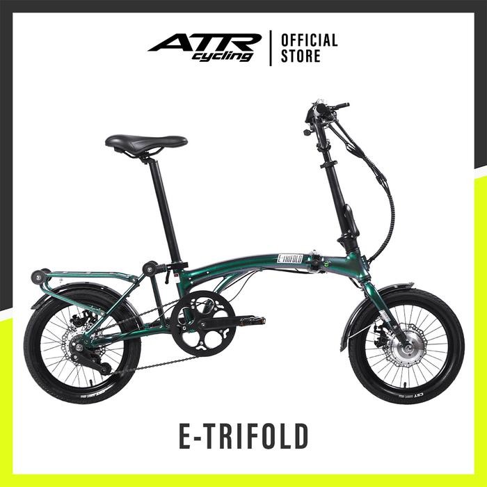 United Bike Sepeda Lipat Listrik Folding Al 16-08Sp U E-Trifold (20)Gn