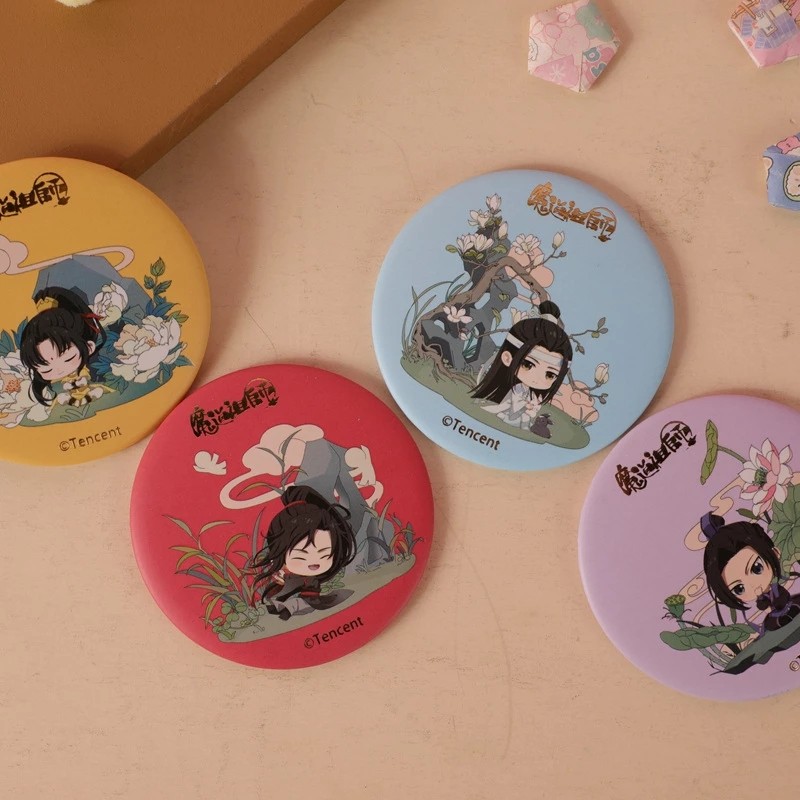 4 Designs Grandmaster of Demonic Cultivation Anime Mini Mirror Mo Dao Zu Shi Cartoon Figure Portable