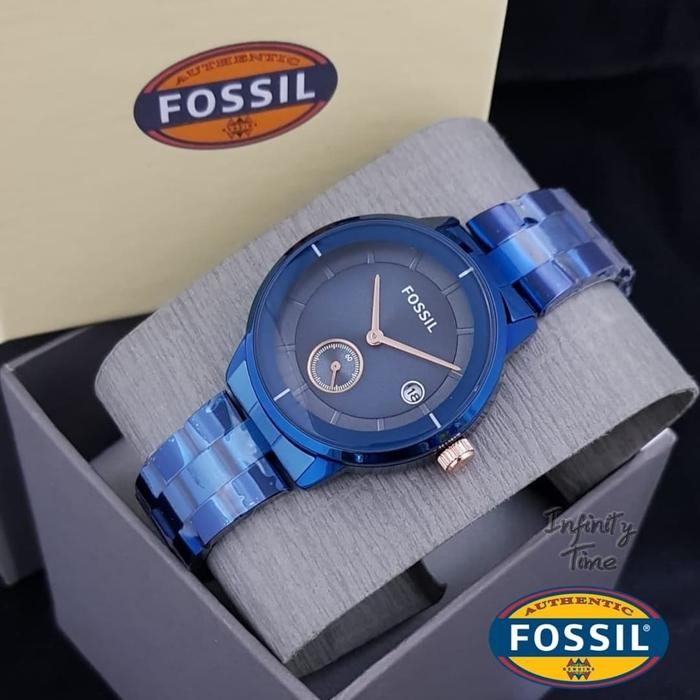 Jam Tangan Cewek Fossil FS8497L Chrono dan Tanggal Aktif - Biru
