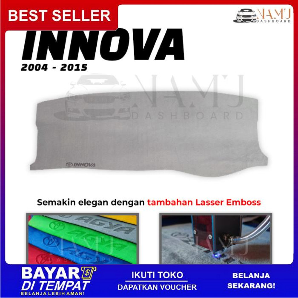 FREE ONGKIR ALAS BULU DASHBOARD MOBIL INNOVA - COVER PELINDUNG DASBOR TOYOTA BISA COD