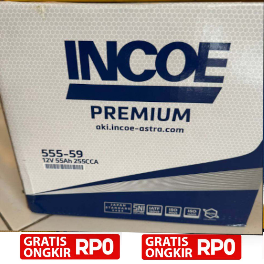 Aki Incoe 55559 / 55530 / LN2 Incoe Premium Original Asli 100%