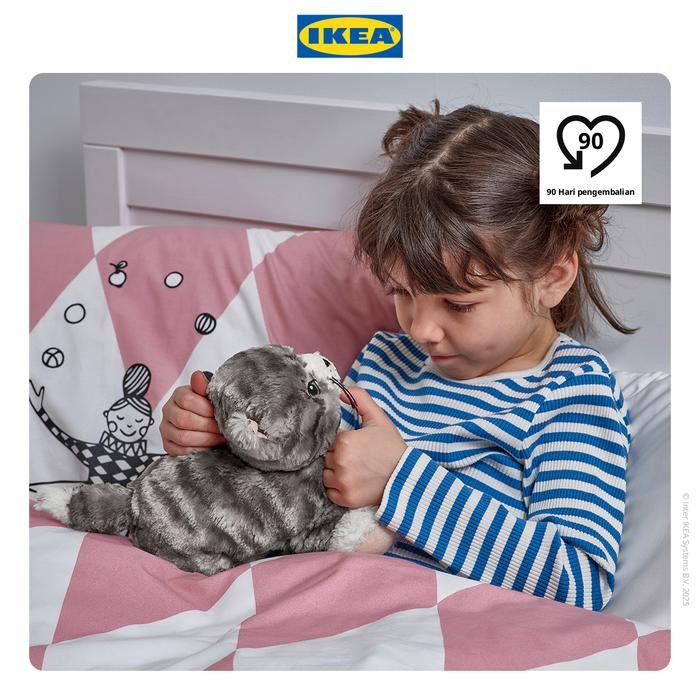 NEW IKEA LILLEPLUTT Boneka Kucing 26 cm Bahan Poliester