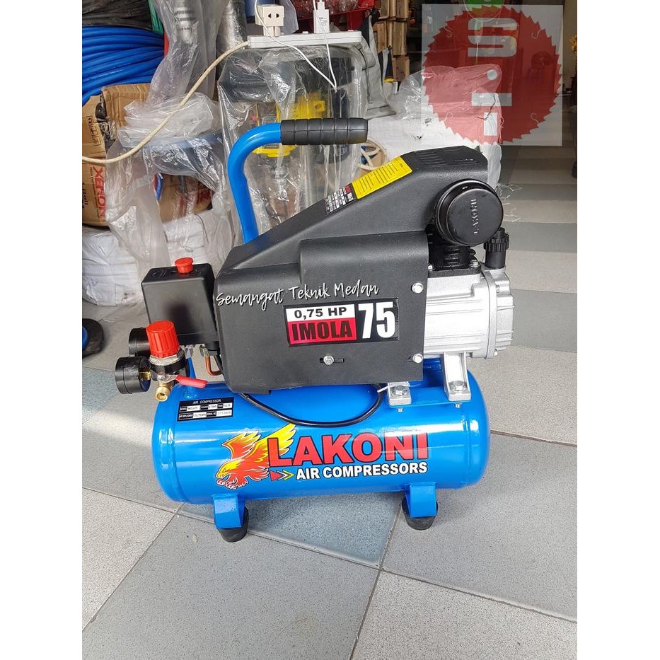 NEW COMPRESSOR KOMPRESOR UDARA ANGIN LISTRIK 0,75 HP LAKONI IMOLA 75