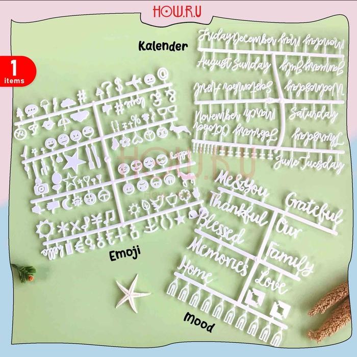 

(Imk) - How.R.U All Size - Huruf Tambahan Untuk Letter Board / Papan Nama Bayi / Menu Cafe /