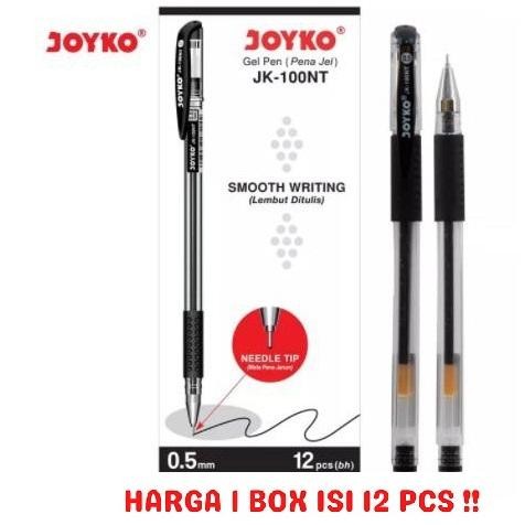 

(Imk) - Gel Pen Pulpen Pena Joyko Jk-100Nt Black 0.5 Mm 1 Box 12 Pcs