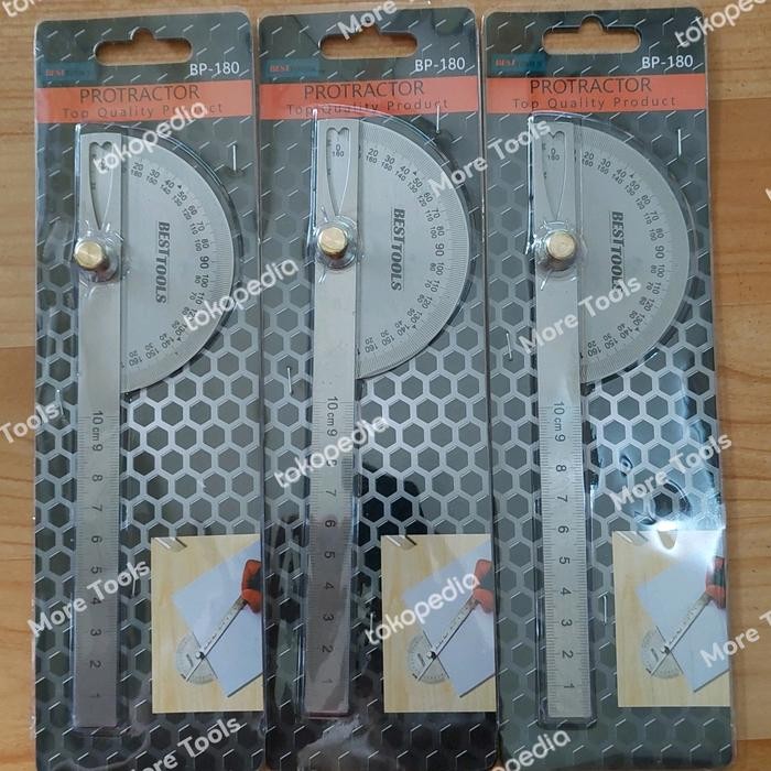 

(Imk) - Penggaris Busur Derajat Protector Stainless Steel 10Cm 180 Derajat