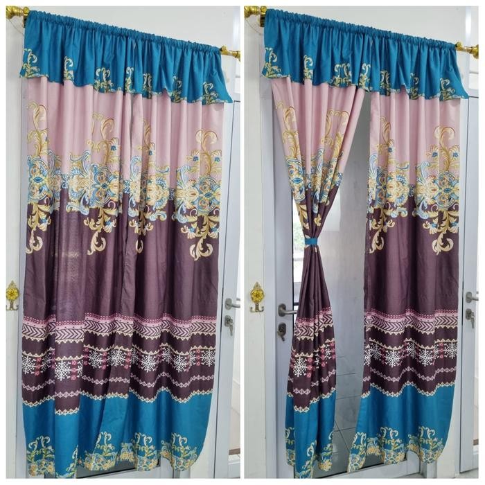 HORDENG PINTU KAMAR - GORDEN RUANG TAMU - KORDEN MODEL SERUT TINGGI 200 CM MOTIF HUARAZ