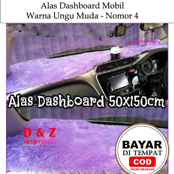 Paling Murah Alas Dashboard Mobil Bulu Rasfur Warna Ungu Muda