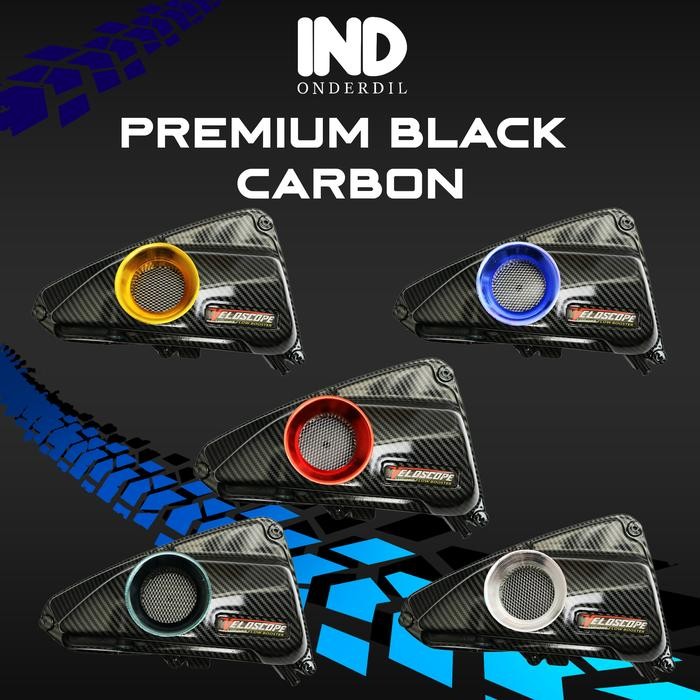 TUTUP BOX FILTER VELOSCOPE CARBON BEAT DELUXE 2020/GENIO/SCOOPY 2021