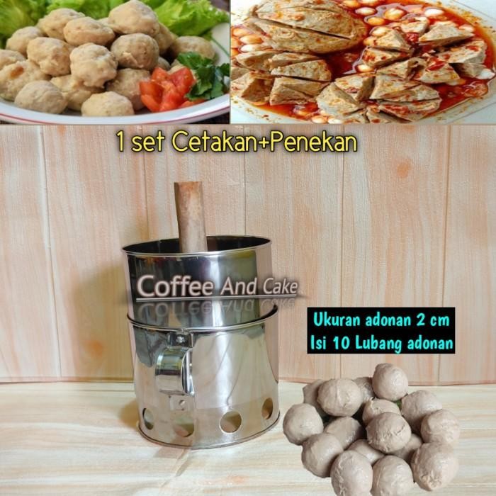 (Allthebest) Cetakan pentol bakso manual isi 12 lubang / alat pencetak pentol bakso