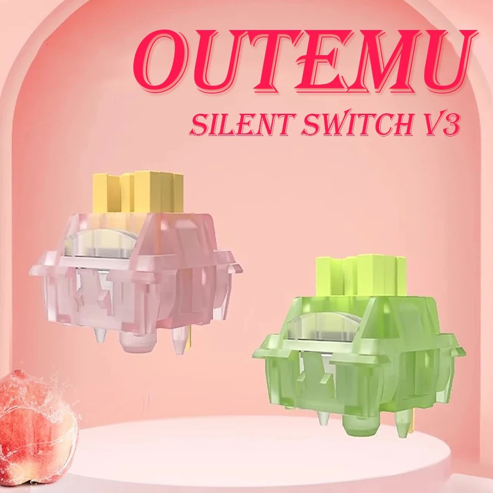 Outemu Silent Peach V3 Switch Upgrade Lemon V3 Switch for Mechanical Keyboard Linear Tactile 5 Pins 