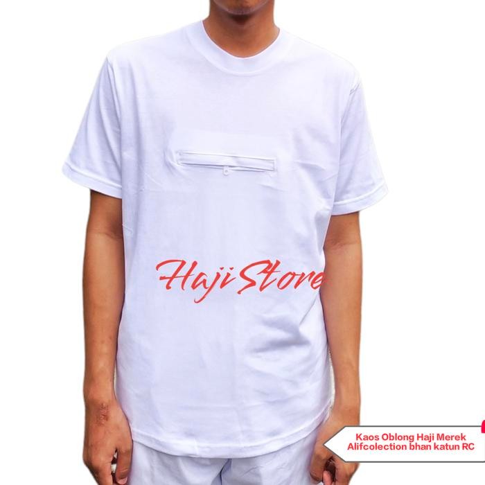 (Allthebest) Kaos haji dan umroh saku doraemon merek ALIF Oblong Cowok Pria Baju