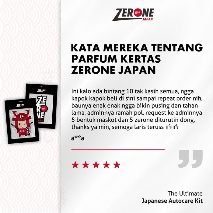Parfum Kertas Gantung Mobil Ruangan AC Wangi - Parfum Zerone Japan