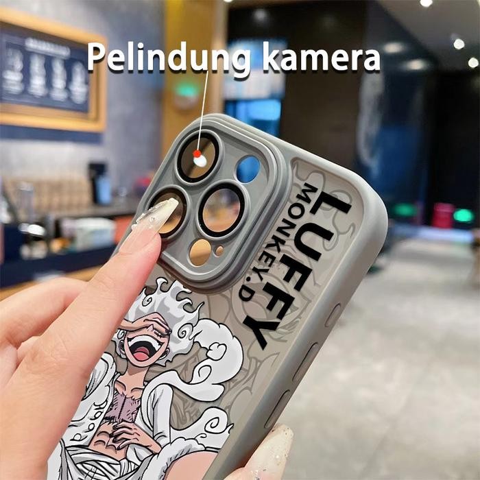 Case iPhone 15 promax anime One Piece Luffy Case untuk iPhone 15 14 13 12 11 Pro Max 14plus case