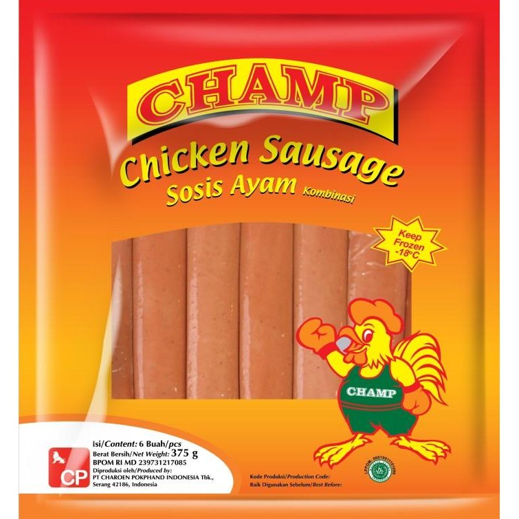 

(Allthebest) Champ Sosis Ayam 375gr isi 15 - Chicken Sausage