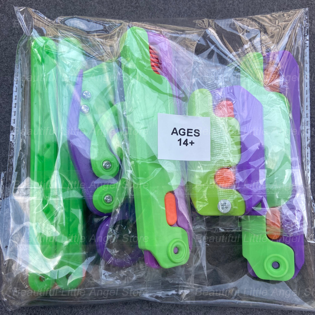 Gravity Folding Claw Knife Radish Knife 3D Printing Gravity Knife Small Radish Knife Push Card