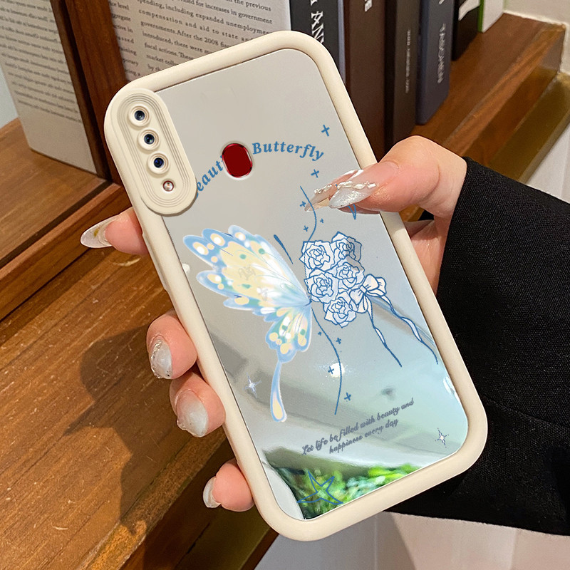 Casing Hp Samsung Galaxy A20s Case Casing Cermin Phantom kupu-kupu cermin Silikon HP Kasing Cesing p