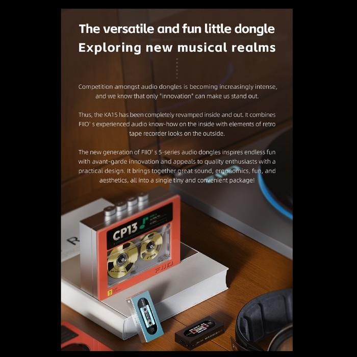 FiiO KA15 / KA-15 / KA 15 Dual DAC CS43198 + Dual Op-Amps Hi-Res Portable DAC and Headphone