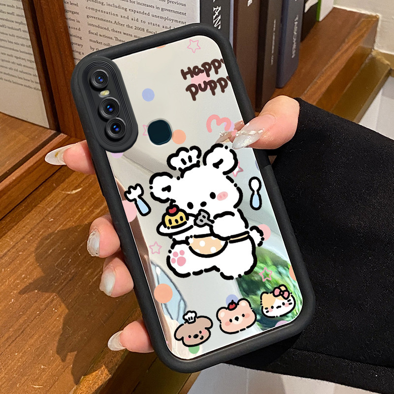 Casing Hp VIVO V15 Case Casing pola Babi dan kucing dan anjing Kasing HP Cesing Silikon Softcase cer