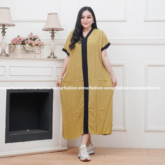 DASTER MOLA JUMBO LD 120 MOTIF LIS HITAM POLOS BUSUI FRIENDLY LD 120 PANJANG BAJU 120 RESLETING