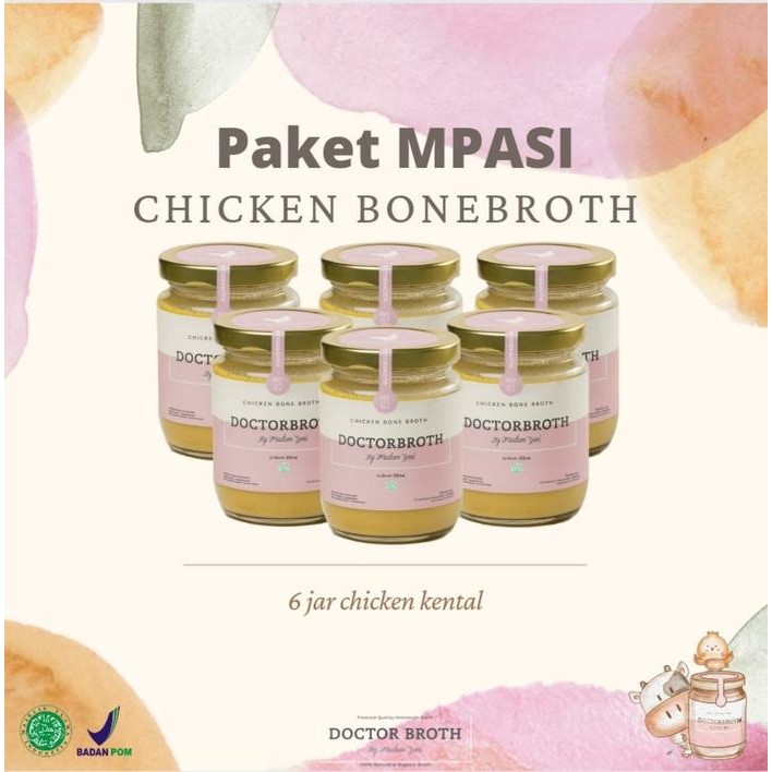 

Paket Mpasi BoneBroth Chicken kental 6 jar Kaldu Ayam Soup