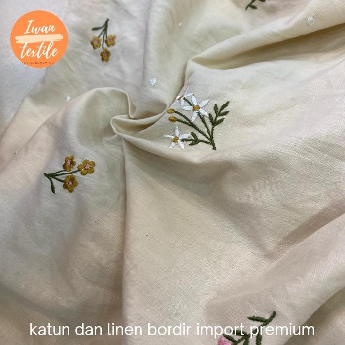 

PROMO KAIN KATUN BORDIR IMPOR / BAHAN MUKENA GAMIS DRESS TUNIK OUTER KODE 844