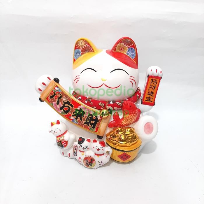 Ready Stok Hiasan patung kucing hoki besar 2811