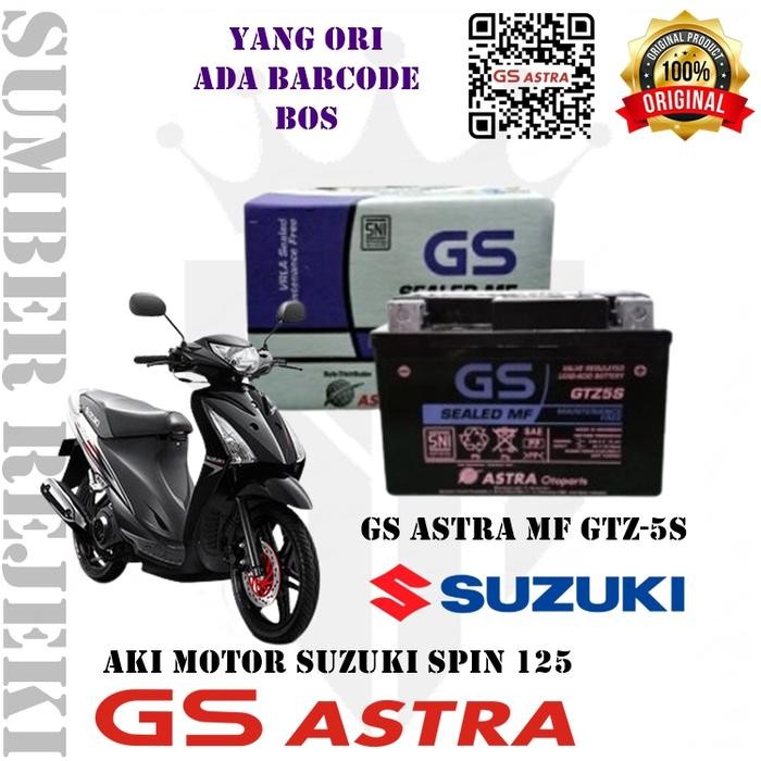Langsung Kirim ! Aki Motor Suzuki Spin GS ASTRA MF GTZ-5S GTZ5S Aki Kering 3.5Ah 12V