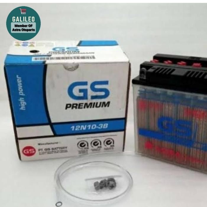 Langsung Kirim  Aki Motor 12N10-3B Merk GS Astra dan Yuasa Motor thunder 250 cc / Motor roda tiga /